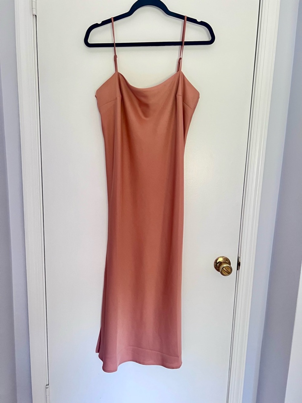 Slip Midi Dress in Blush